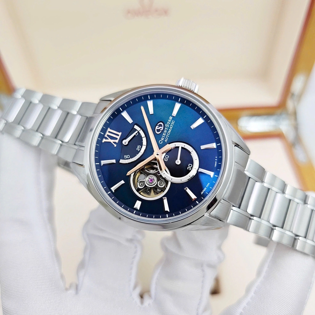 Orient Star Automatic Semi Skeleton BLue green Grandient RK-BY0001A (Nội Địa Nhật Made in Japan)