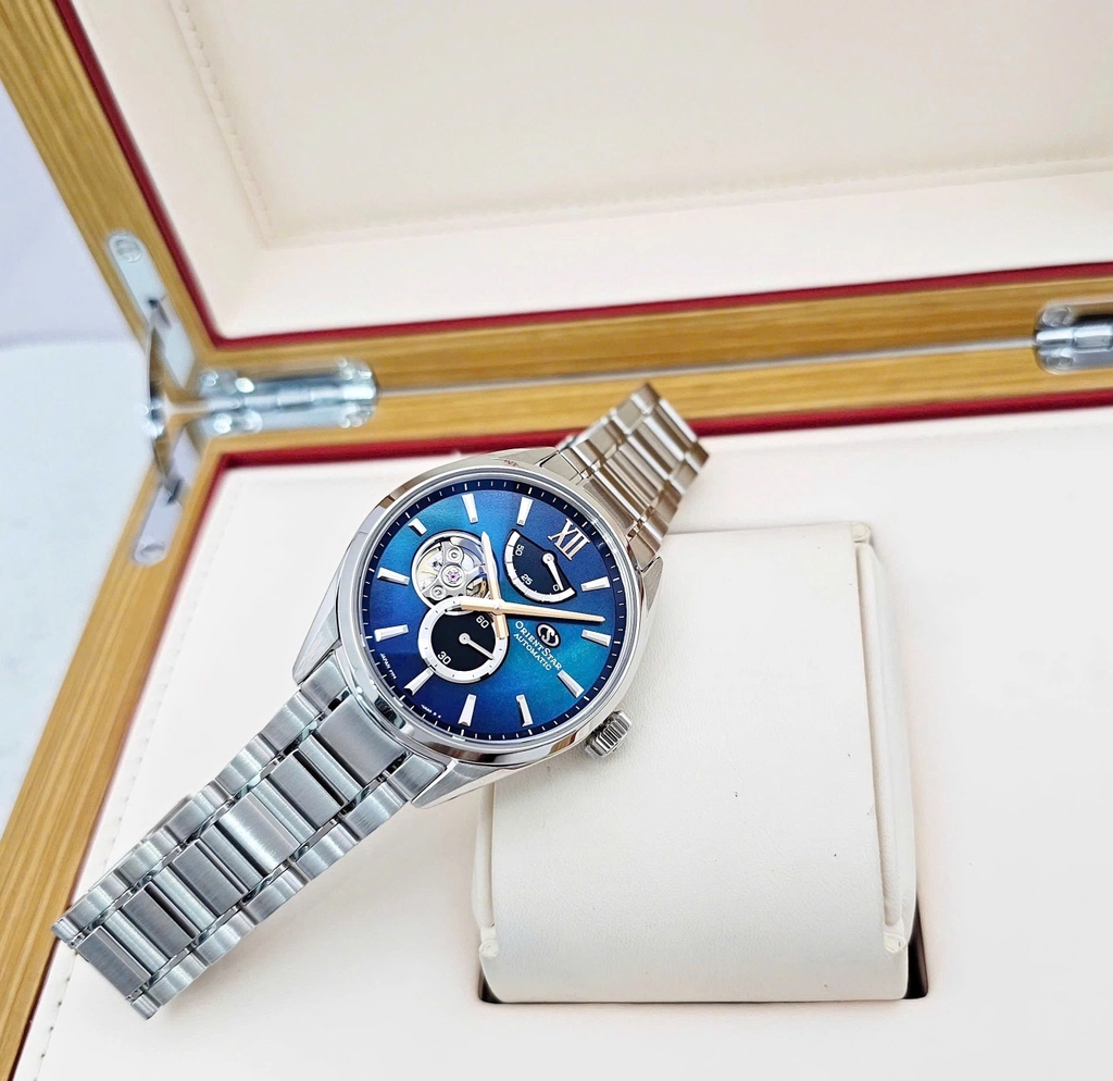 Orient Star Automatic Semi Skeleton BLue green Grandient RK-BY0001A (Nội Địa Nhật Made in Japan)