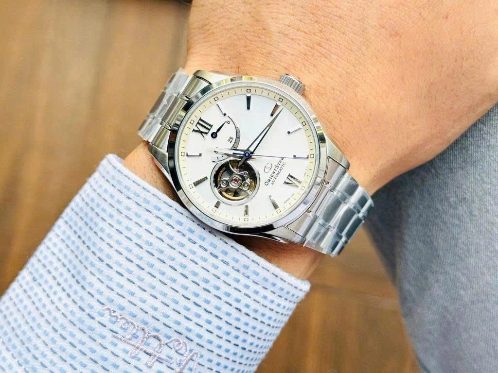 Orient Star Automatic Open Heart WHITE RE-AT0003S ( Made In Japan)