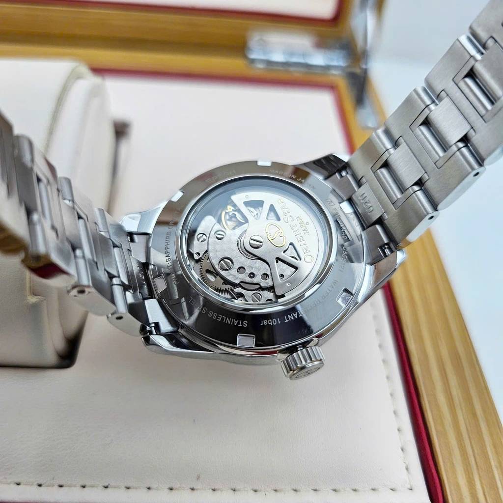Orient Star Automatic Open Heart Xanh Blue RE-AT0001L (Made in Japan)