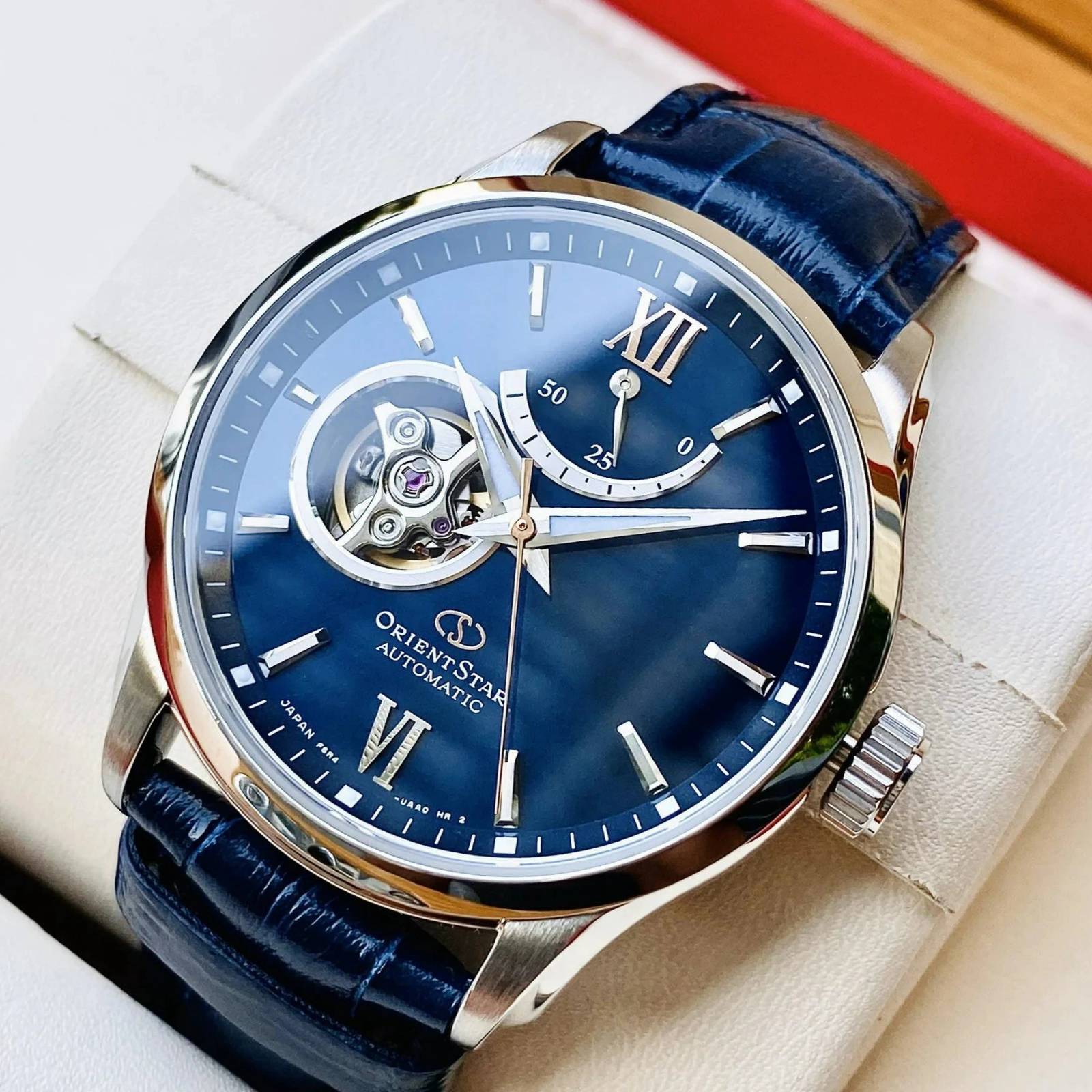 Orient Star Automatic Open Heart Xanh Blue RE-AT0006L (Made In Japan)