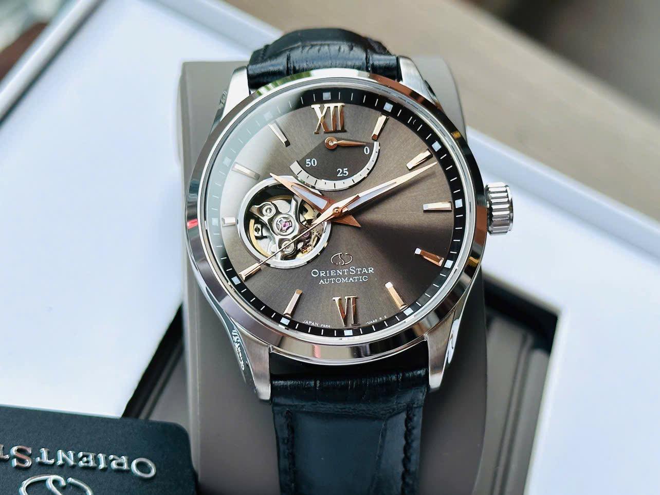 Orient Star Automatic Open Heart Brown RE-AT0007N (Made In Japan)
