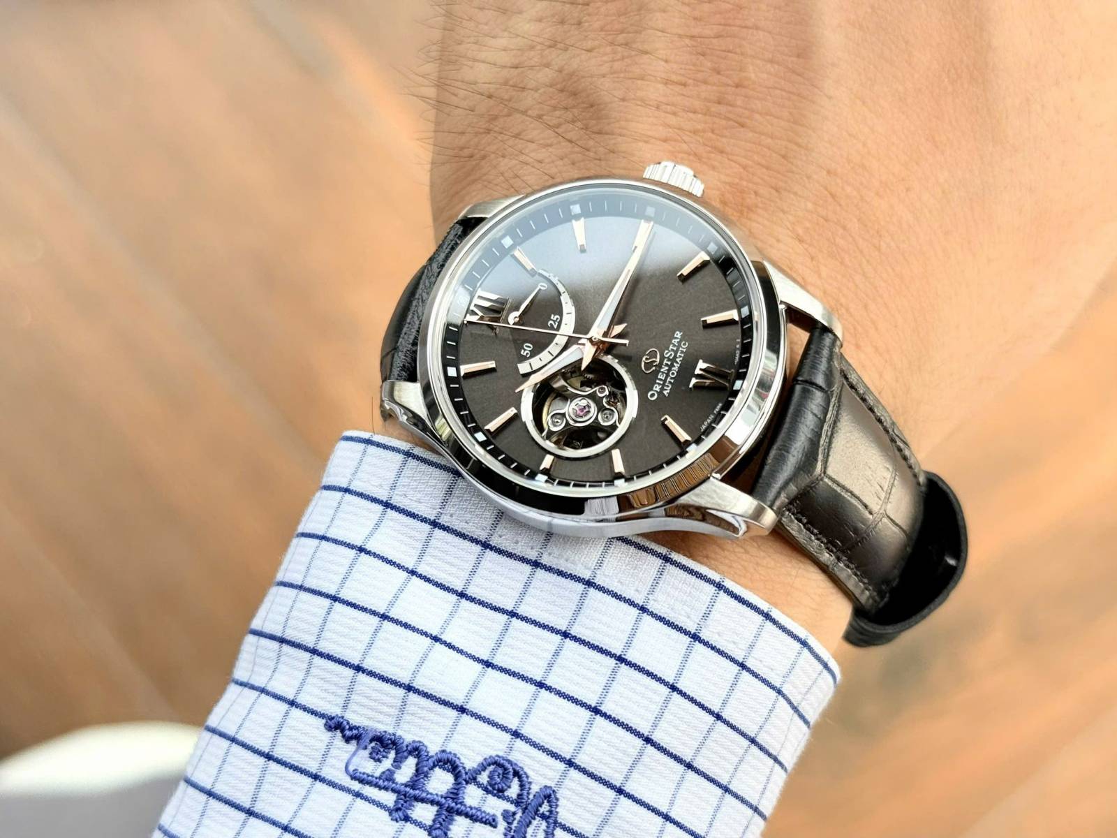 Orient Star Automatic Open Heart Brown RE-AT0007N (Made In Japan)