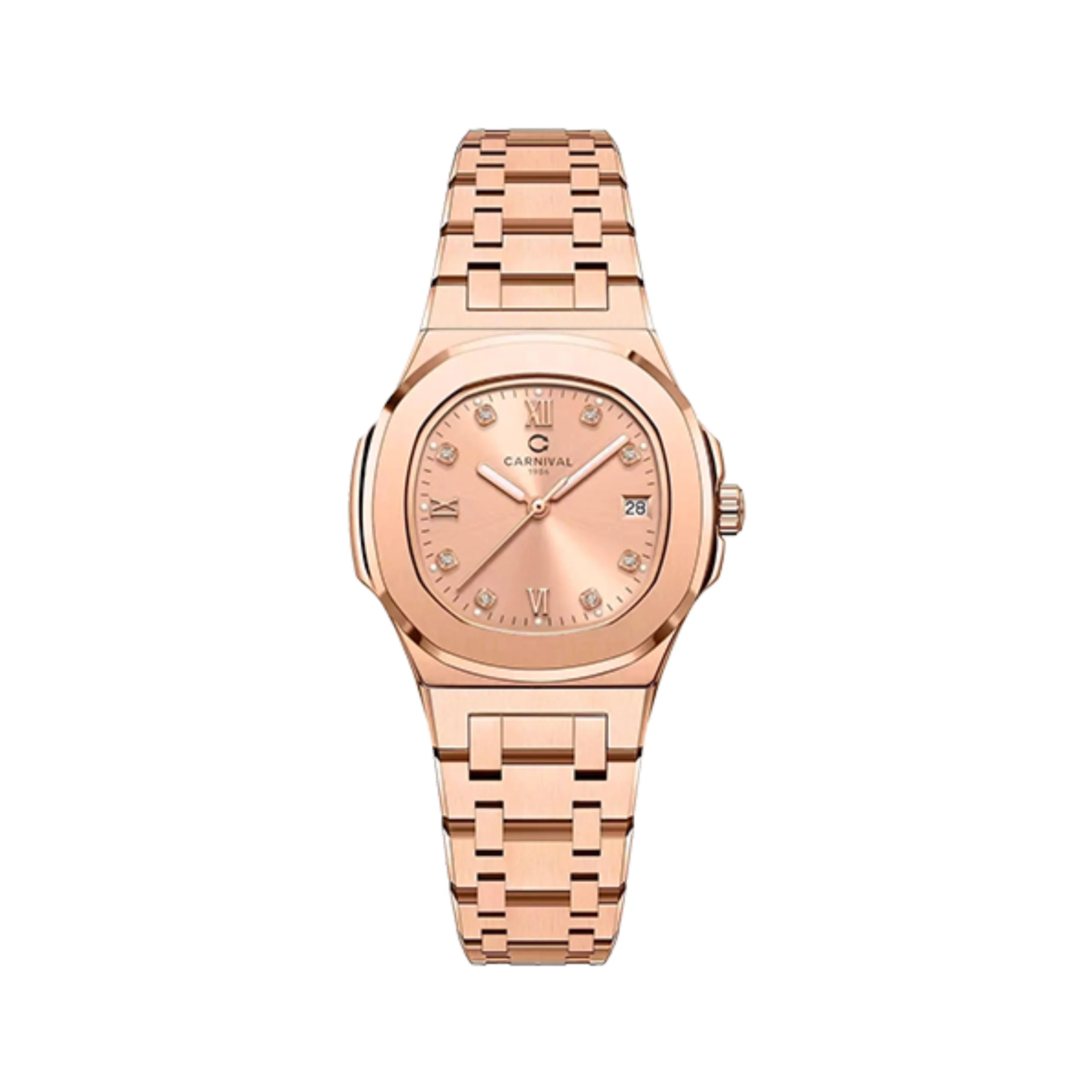 mặt vàng sundust, dây rose gold