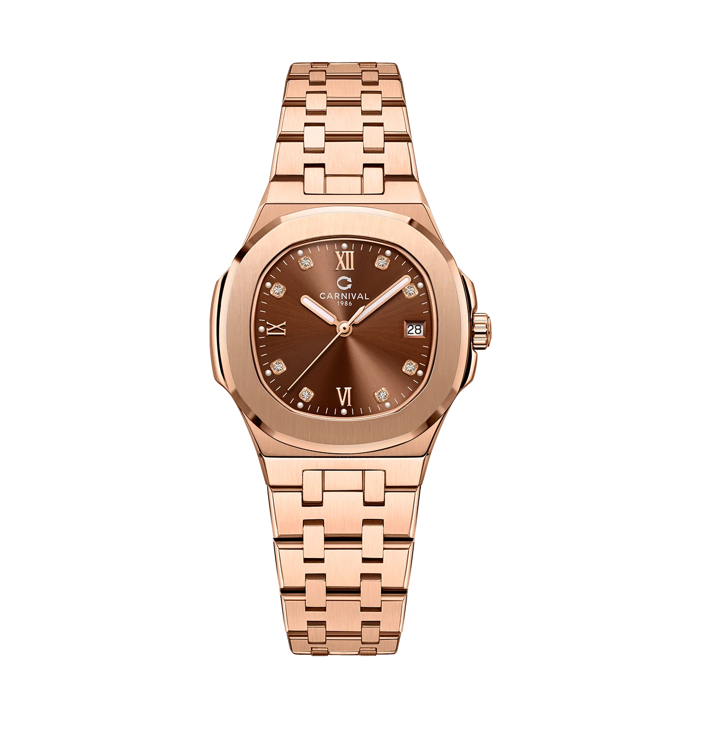 mặt cá hồi, dây rose gold