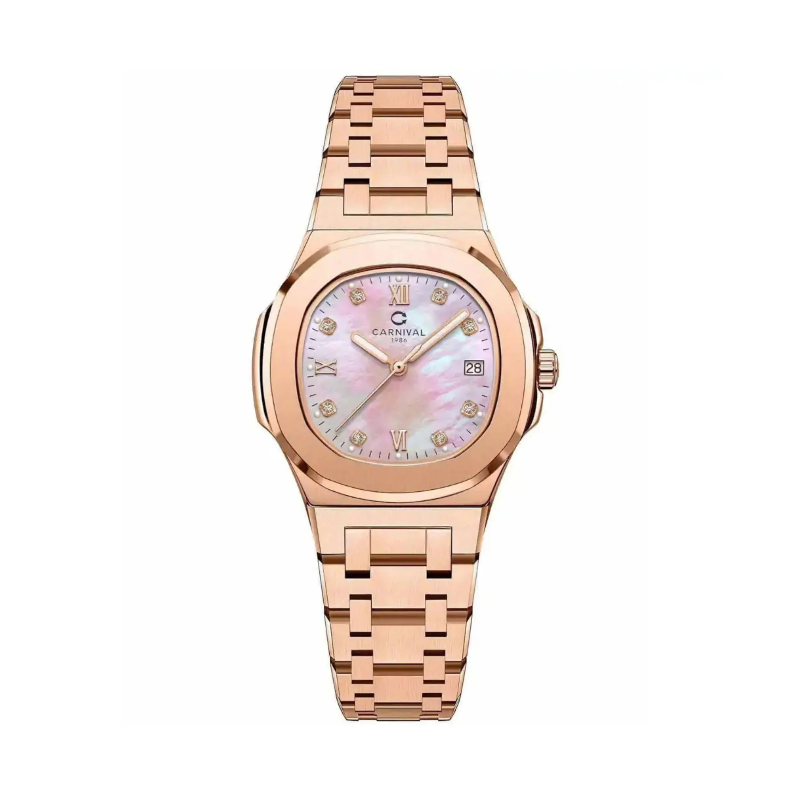 mặt hồng xà cừ, dây rose gold