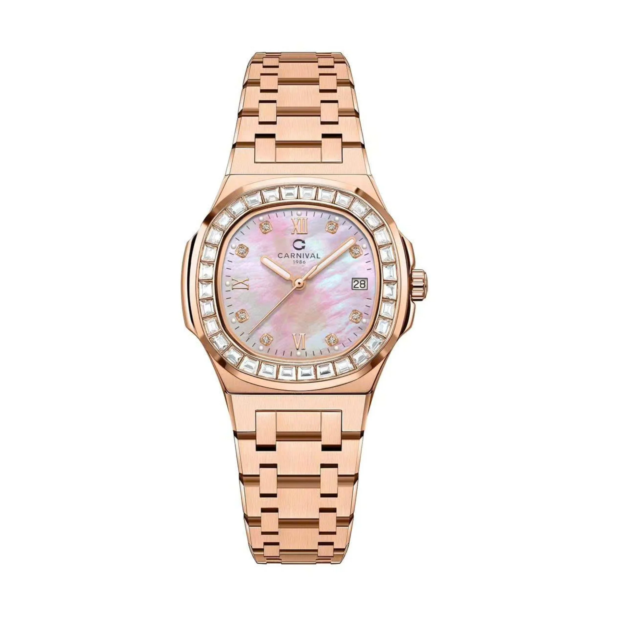 mặt hồng xà cừ, dây rose gold