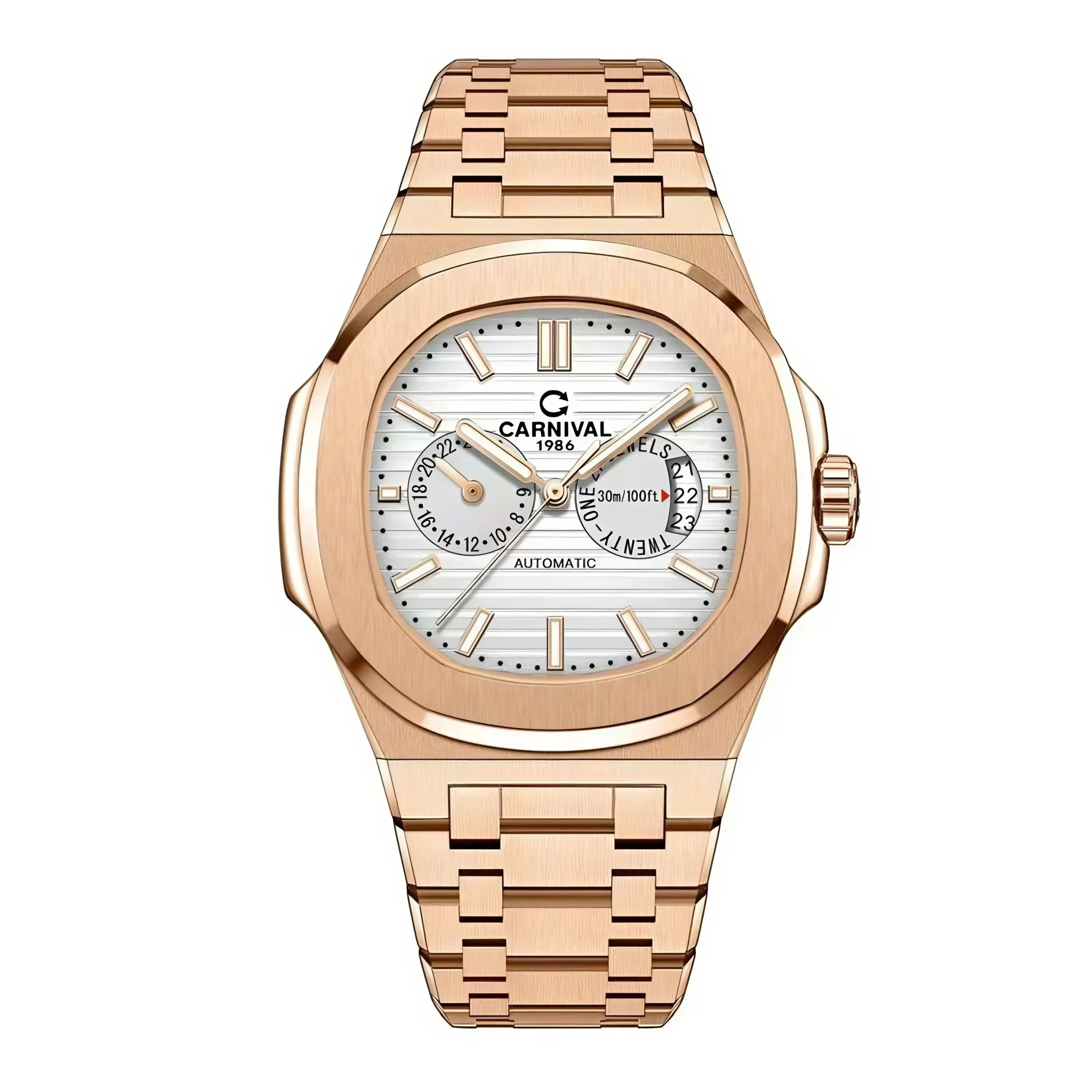 mặt trắng, dây rose gold