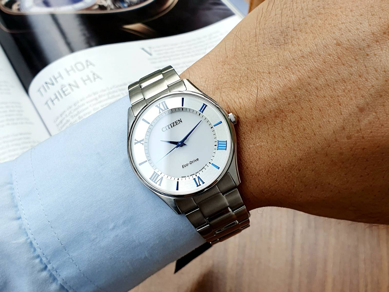 Đồng hồ cặp đôi Citzen Eco-Drive BJ6480-51B / EM0400-51B