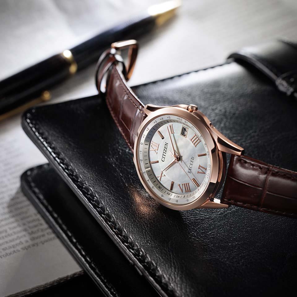 Đồng hồ cặp đôi Citizen Exceed CB1112-07W / ES9372-08W