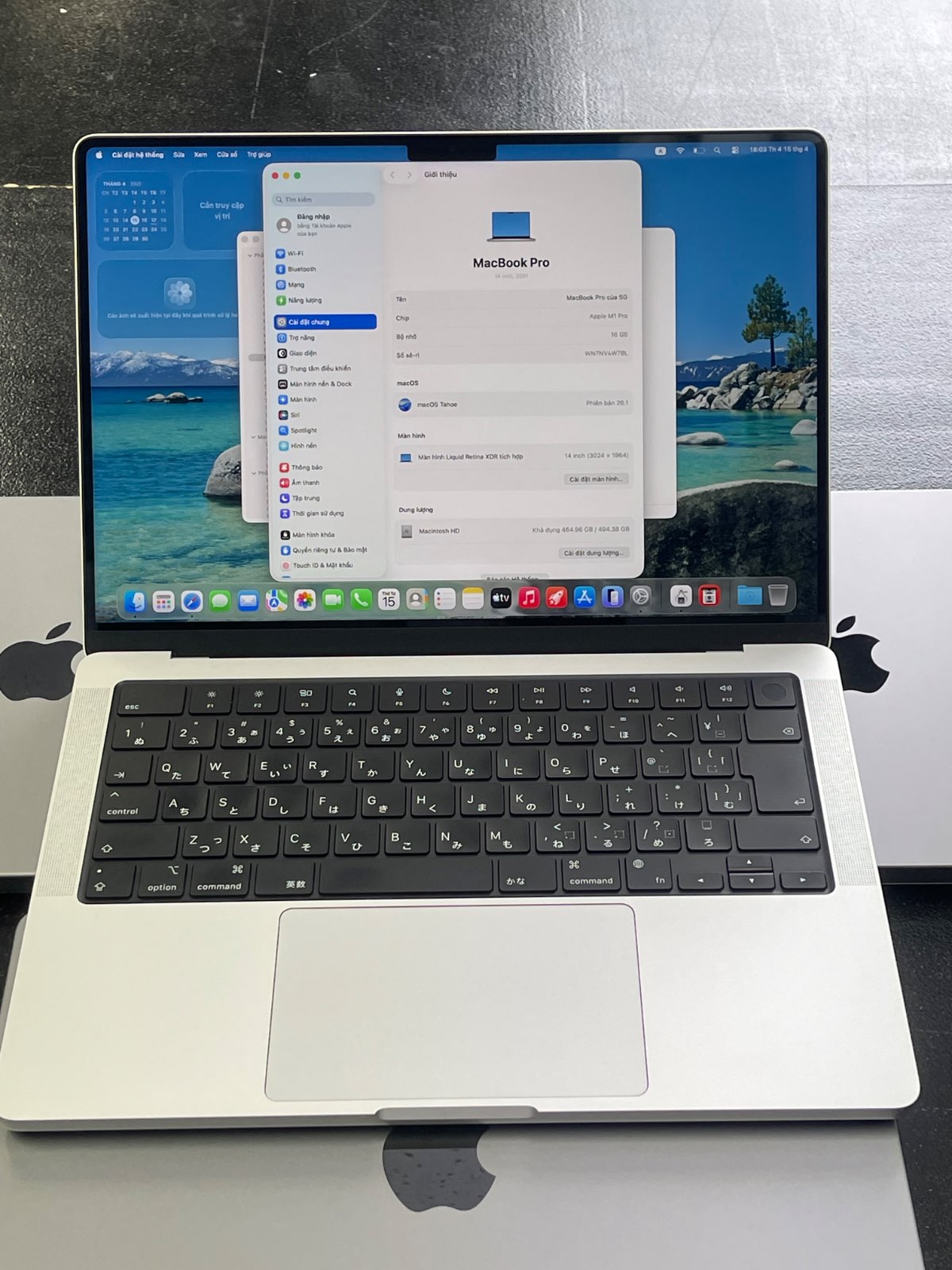 Macbook Pro 14inch 2021 USER Ram 16. SSD 500 Like New