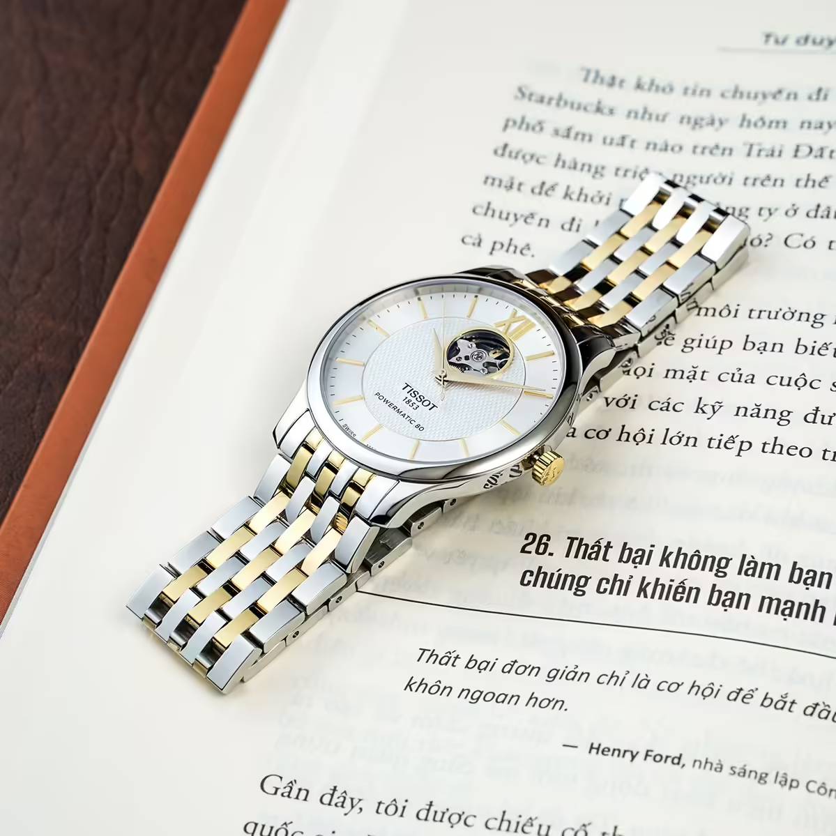 Đồng hồ nam Tissot Tradition Powermatic 80 Open Heart