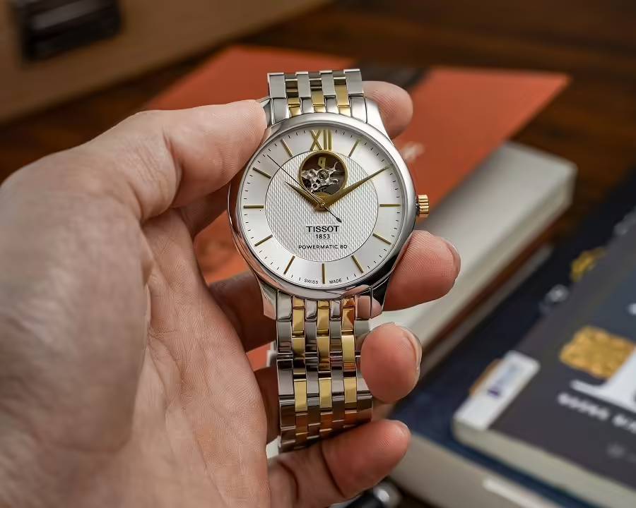 Đồng hồ nam Tissot Tradition Powermatic 80 Open Heart