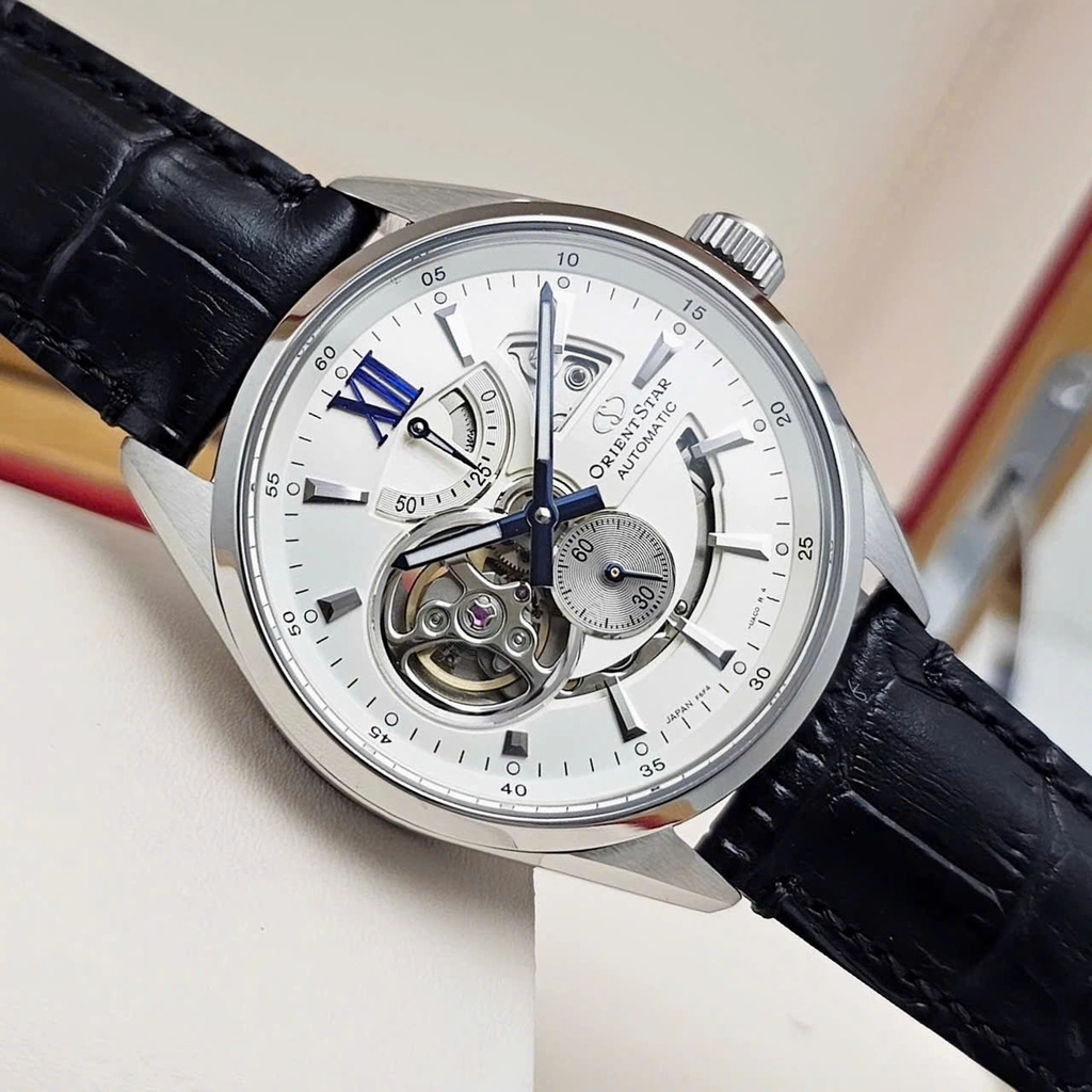 Orient Star Joker Trắng  Automatic Semi Skeleton RK-AV0007S (Nội Địa Nhật Made in Japan)