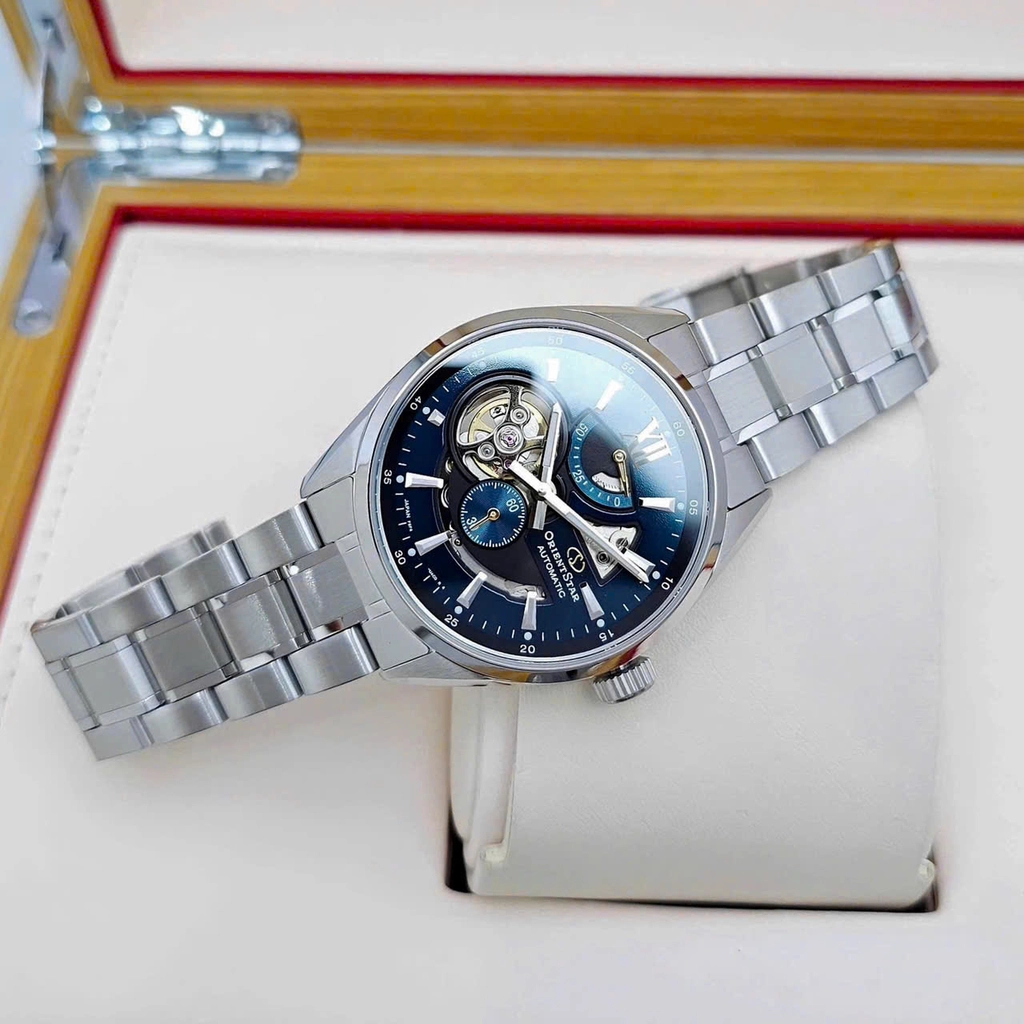 Orient Star Joker Automatic Semi Skeleton Xanh Lục Ngọc Bảo RK-AV0114E (Nội Địa Nhật Made in Japan)