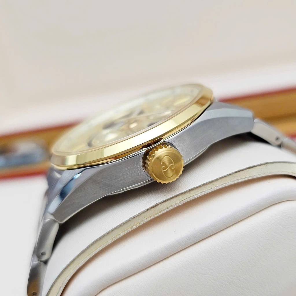 Orient Star Joker Automatic Semi Skeleton Mạ Vàng Champagne RK-AV0124G (Nội Địa Nhật Made in Japan)