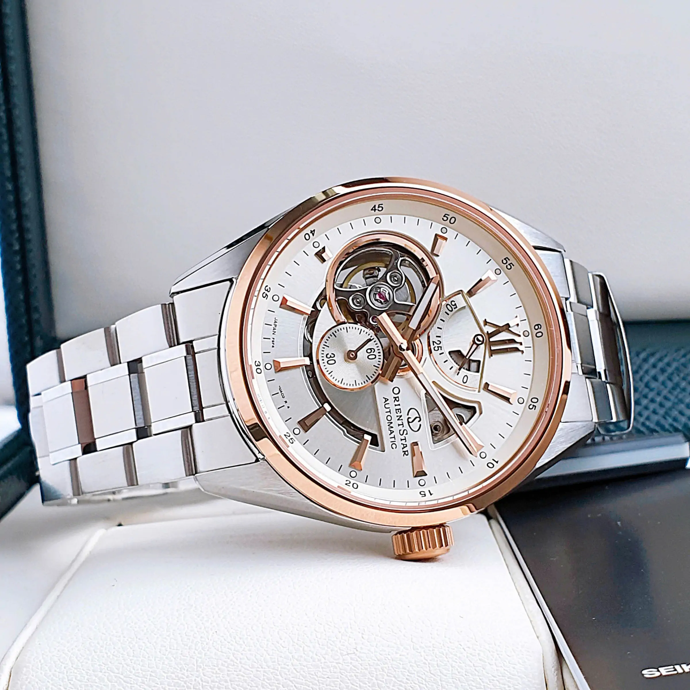 Orient Star Joker Automatic Semi Skeleton Rose Gold RE-AV0123G (Made in Japan)